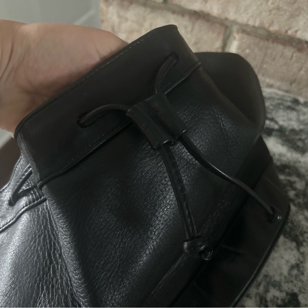 Black real leather cross body bag - Picture 4 of 7